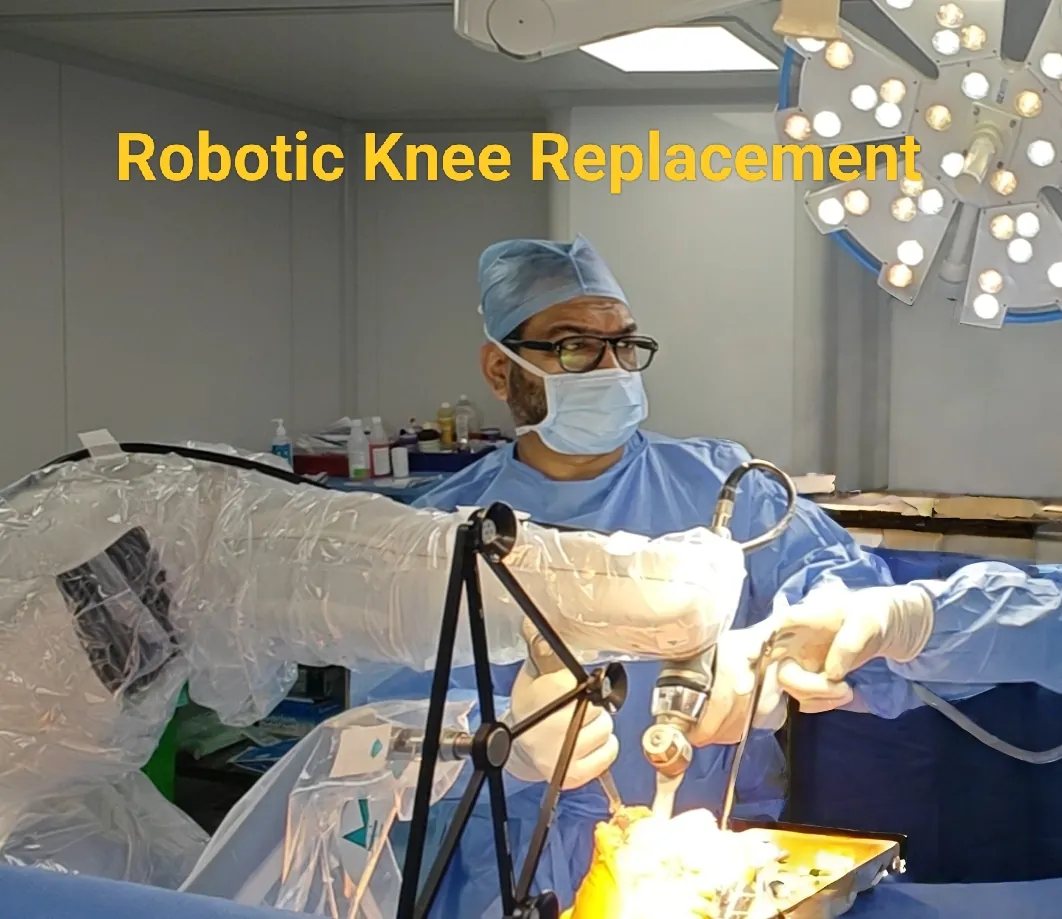 Dr. Chetan M. Dojode robotic knee replacement surgery operating theatre